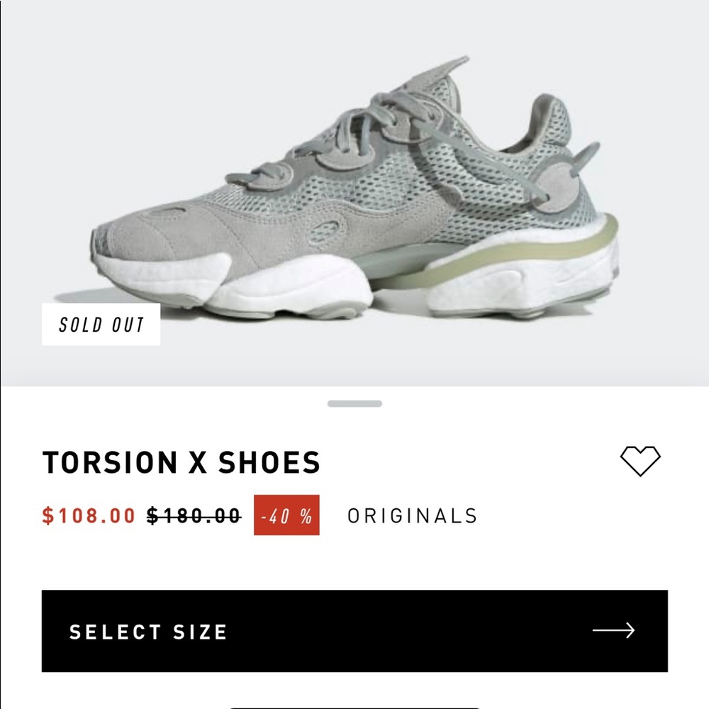 Men’s size 7 adidas Torsion X originals shoe